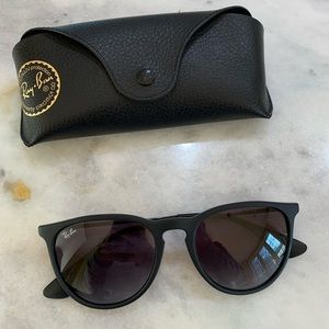 Erika Rayban Classic Matte Black Sunglasses